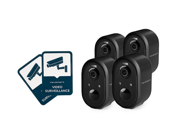 NEXSMART™ AIR4-B CAMÉRA DE SURVEILLANCE ALIMENTÉE PAR BATTERIE - 4 PAQUET+AUTOCOLLANT