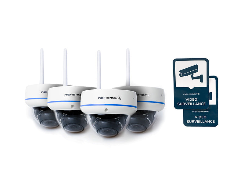 NEXSMART™ VIEW CAMÉRA DE SURVEILLANCE - 4 PAQUET+AUTOCOLLANT